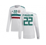 Mexico #22 P.Aguilar Away Long Sleeves Soccer Country Jersey