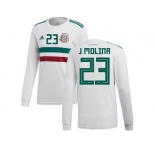 Mexico #23 J.Molina Away Long Sleeves Soccer Country Jersey