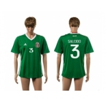 Mexico #3 Salcido Green Home Soccer Country Jersey1