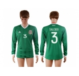 Mexico #3 Salcido Home Long Sleeves Soccer Country Jersey