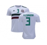 Mexico #3 Y.Corona Away Soccer Country Jersey
