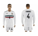 Mexico #4 R.Marquez Away Long Sleeves Soccer Country Jersey