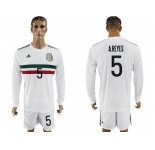 Mexico #5 A.Reyes Away Long Sleeves Soccer Country Jersey