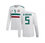 Mexico #5 D.Reyes Away Long Sleeves Soccer Country Jersey