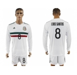 Mexico #8 J.Dos Santos Away Long Sleeves Soccer Country Jersey