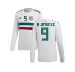 Mexico #9 R.Jimenez Away Long Sleeves Soccer Country Jersey