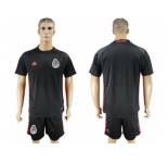 Mexico Blank Black Goalkeeper Soccer Country Jersey