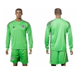 Mexico Blank Green Long Sleeves Goalkeeper Soccer Country Jersey