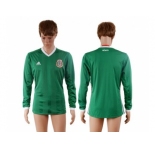 Mexico Blank Home Long Sleeves Soccer Country Jersey1