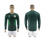 Mexico Blank Home Long Sleeves Soccer Country Jersey