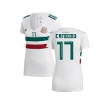 Women Mexico #17 Candido Away Soccer Country Jersey