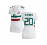 Women Mexico #20 Duenas Away Soccer Country Jersey