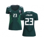 Women Mexico #23 J.Molina Home Soccer Country Jersey