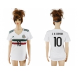 Women's Mexico #10 J.M.Corona Away Soccer Country Jersey