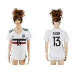 Women's Mexico #13 G.Ochoa Away Soccer Country Jersey