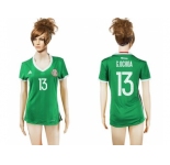 Women's Mexico #13 G.Ochoa Home Soccer Country Jersey
