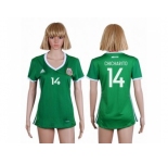 Women's Mexico #14 Chicharito Home Soccer Country Jersey