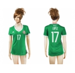 Women's Mexico #17 Lopez Home Soccer Country Jersey