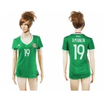 Women's Mexico #19 O.Peralta Home Soccer Country Jersey