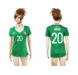 Women's Mexico #20 Aquino Home Soccer Country Jersey
