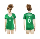 Women's Mexico #6 J.Emmanuel Home Soccer Country Jersey