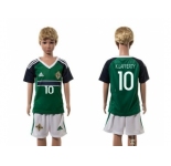 Northern Ireland #10 K.Lafferty Green Home Kid Soccer Country Jersey