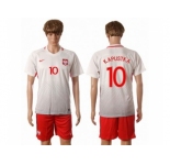 Poland #10 Kapustka Home Soccer Country Jersey