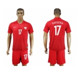 Poland #17 Kapustka Away Soccer Country Jersey