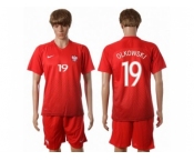 Poland #19 Olkowski Away Soccer Country Jersey