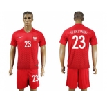 Poland #23 Starzynski Away Soccer Country Jersey