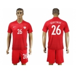 Poland #26 Marciniak Away Soccer Country Jersey