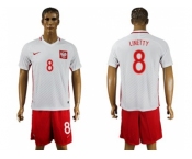 Poland #8 Linetty Home Soccer Country Jersey