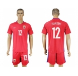 Norway #12 Hansen Home Soccer Country Jersey