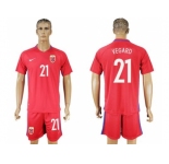 Norway #21 Vegard Home Soccer Country Jersey