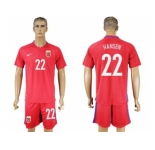Norway #22 Hansen Home Soccer Country Jersey