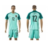Portugal #12 Lopes Away Soccer Country Jersey