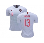 Portugal #13 Neves Away Soccer Country Jersey