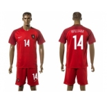 Portugal #14 William Home Soccer Country Jersey
