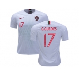 Portugal #17 G.Guedes Away Soccer Country Jersey