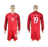 Portugal #19 Eliseu Home Long Sleeves Soccer Country Jersey