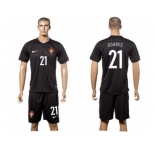 Portugal #21 Soares SEC Away Soccer Country Jersey