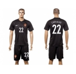 Portugal #22 Carvalho SEC Away Soccer Country Jerse