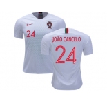 Portugal #24 Joao Cancelo Away Soccer Country Jersey