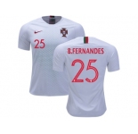 Portugal #25 B.Fernandes Away Soccer Country Jersey