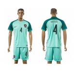 Portugal #4 Miguel Away Soccer Country Jersey