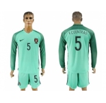 Portugal #5 F.Coentrao Away Long Sleeves Soccer Country Jersey