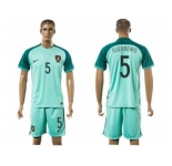 Portugal #5 Guerreiro Away Soccer Country Jersey