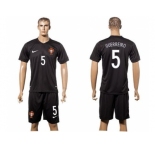 Portugal #5 Guerreiro SEC Away Soccer Country Jersey
