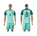 Portugal #8 Silva Away Soccer Country Jersey
