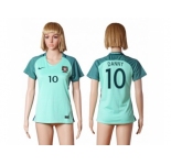 Women Portugal #10 Danny Away Soccer Country Jersey1